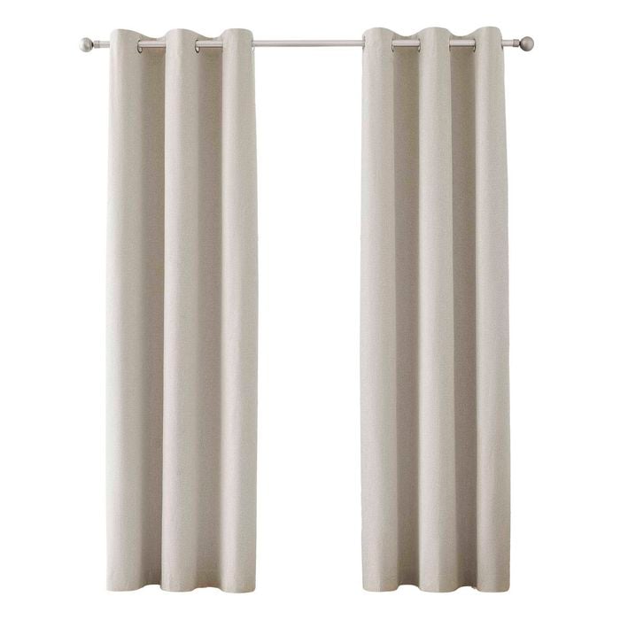 Mollers 120 x 223cm Cafe Au Lait Blockout Dory Eyelet Curtain