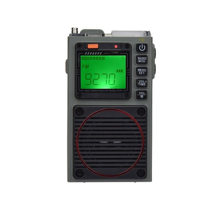 Digital Portable Stereo Speaker Radio Grey