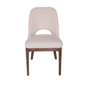 Sk Designer Living | Maribel Boucle Dining Chair | Walnut Legs - Beige Bouclé