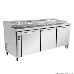 Thermaster PWB180 three door DELUXE Pizza Prep Bench