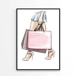 Luxury Pink Heels Fashion Print 100% Australian Made 60x90cm (Poster)