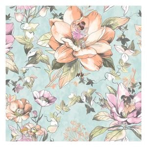 Floral Fairies Teal Wallpaper  53cm x 10.05m