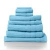 Royal Comfort Eden 600gsm Luxury Bath Towels Set Aqua 8 Piece