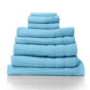 Royal Comfort Eden 600gsm Luxury Bath Towels Set Aqua 8 Piece