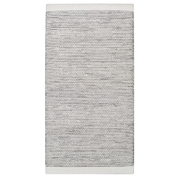 Handwoven Boondi Wool Rug-Ivory/Grey-80x150cm