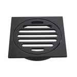 Kinetic 100mm Matte Black Square Floor Grate