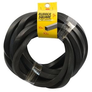 Moroday Rubber 10mm x 10mm x 5m Square Sponge Black