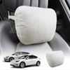 White Headrest Pillow for Tesla Model 3 2017-2023 and Model Y 2021-2024 Seat Neck Support