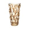 SOGA 29.8cm Golden Amber Glass Vase – Crystal Finish