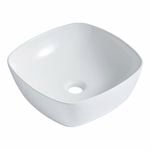Mondella Square Above Counter Basin - Gloss White Resonance