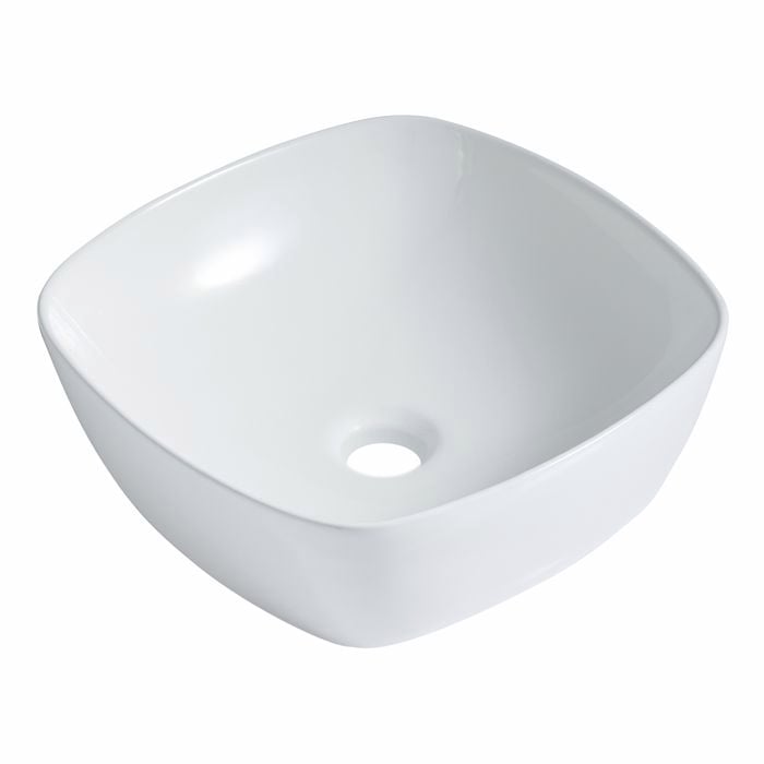 Mondella Square Above Counter Basin - Gloss White Resonance