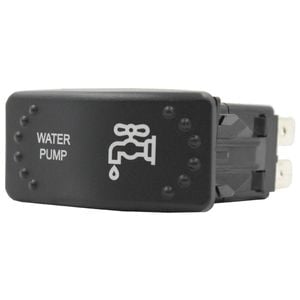 Switch Boss Dual Green LED Laser Etched Rocker Switch (Horizontal) - Water Pump