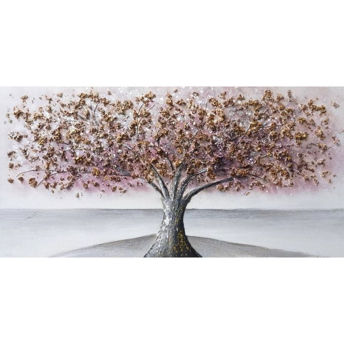 P&P Purple Tree Hand Painting Picture - Elegant Modern Wall Art for Living Room, Bedroom & Office Decor 120x60cm