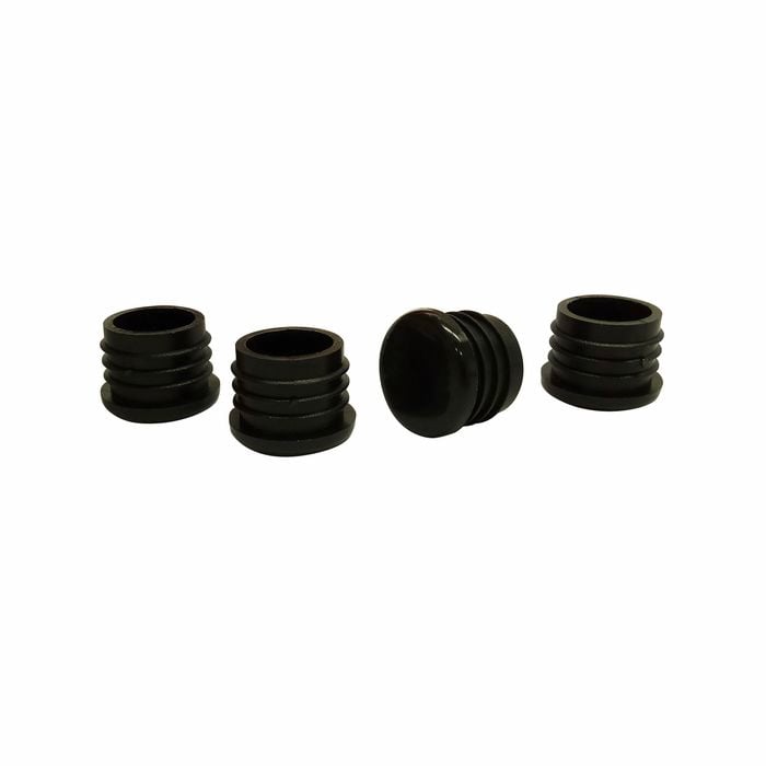 Surface Gard 22mm Black Round Internal Plastic Chair Tips - 4 Pack