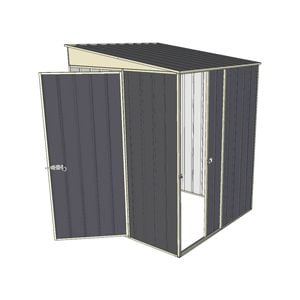 Build-a-Shed 1.5 x 1.5 x 2m Single Sliding Side Door Skillion Shed - Grey