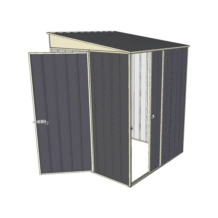 Build-a-Shed 1.5 x 1.5 x 2m Single Sliding Side Door Skillion Shed - Grey