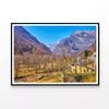 Town Nestled In the Mountains  Print 100% Australian Made 120x90cm  (Poster)
