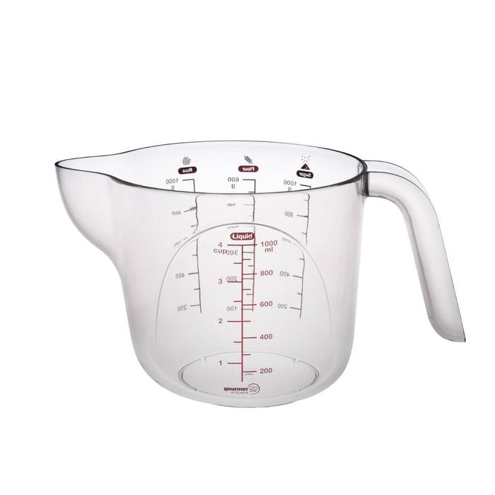 Gourmet Kitchen Modern Weight Conversion Measuring Cup As 1000ml/4cups