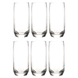 6pc Artcraft Sapphire Hi-Ball Juice/Wine Drinking Glass Drinkware 385ml Clear