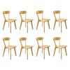 Levede 8pcs Rubberwood Dining Chairs - Natrual