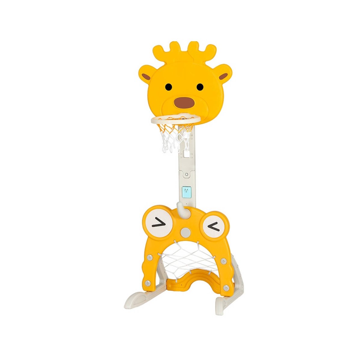 Keezi Kids Basketball Hoop Stand Adjustable 6-in-1 Sports Center Toys Set Blue