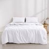 Dreamaker Superfine Washed Microfibre Quilt Cover Set White King Single Bed