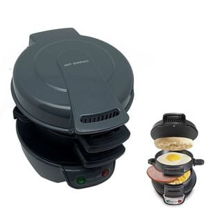 Catzon Electric Sandwich Maker Non-stick Egg Cooker Ring Waffles-grey