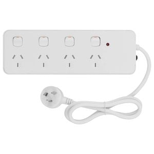 Click 4 Outlet Individually Switched Surge Powerboard with Child Safety Shutters