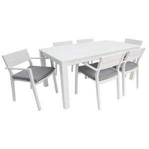 Dallas 7pc Dining Setting - White