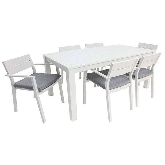 Dallas 7pc Dining Setting - White