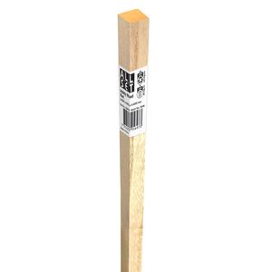 All Set 915 x 9.5 x 9.5mm Orange Rod Hobby Wood