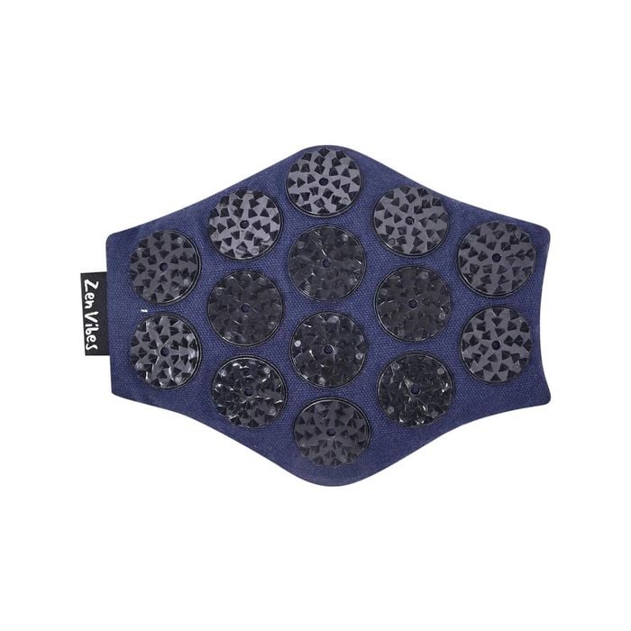 Zenvibes Zenvibes Acu-Touch Spike Pillow – 18x15 cm | Heat-Bonded Spike Heads | Buckwheat Fill – Midnight Blue