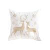 SOGA White Golden Reindeer Christmas Throw Pillow 45cm