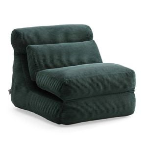 Bellos Living Corduroy Lounge Chair Single Sofa Bed in Green