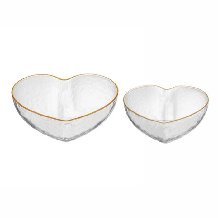 2pc Amour Tableware Clear Display Bowl 12 x 10cm / 14 x 13cm Set