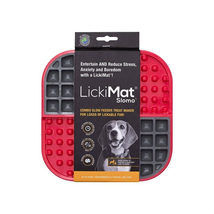 LickiMat Slomo Dogs & Cats Slow Feeder Flexible Mat Pink