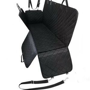 Provecta 130 X 137cm Black Waterproof Pet Car Back Seat Cover Hammock With Safety Belts