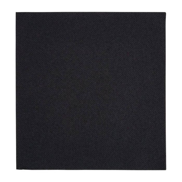 Fiesta Dinner Napkins Premium Tablin Recyclable Airlaid 1/4 Fold Black 40x40cm 500 Pack