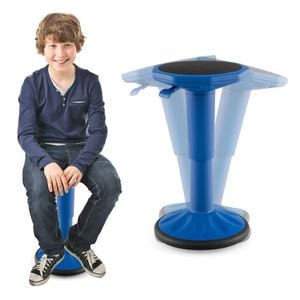 Costway Height-adjustable Chair Wobble Ergonomic Stool Kids Study Chair - Blue