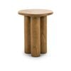 Khakti Round Pillar Side Table in Solid Mindi Wood