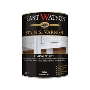 Feast Watson 1L Satin Liming White Stain and Varnish