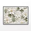 White Flowers with Petals  Print 100% Australian Made 120x90cm  (Poster)