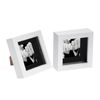Nicola Spring 2 Piece 4 X 4 3d Shadow Box Photo Frame Set - Craft Display Picture Frame With 2 X 2 Mount - White