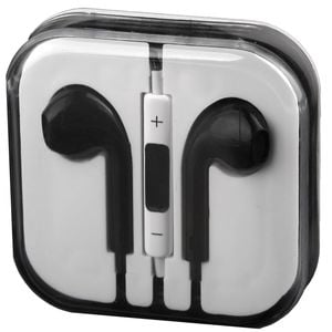 Handsfree Headphone Earphone w/ Mic 3.5mm Connector Jack - Black