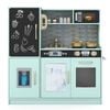 Costway Kids Kitchen Playset Pretend Cooking Toy W/blackboard Gift Green