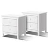ALFORDSON 2x Bedside Table Hamptons White
