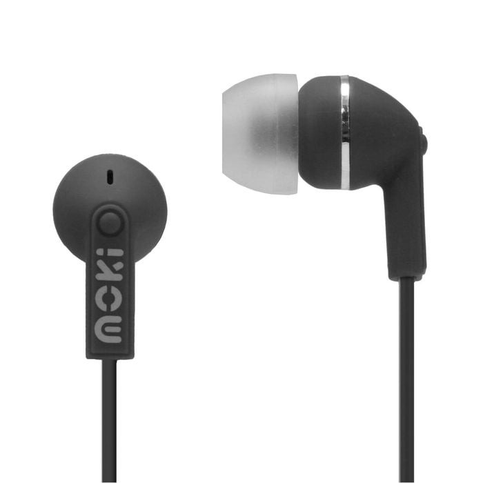 Moki Dots Noise Isolation On The Go Portable Music Earbuds - BLACK