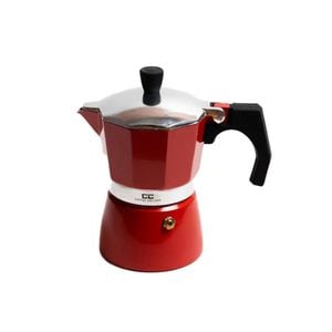 Coffee Culture Aluminium 3-Cup Espresso Stovetop Coffee Maker - Red