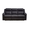 Homie 3 Seater Electric Recliner Sofa Rhino Suede Fabric Lounge Black