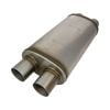Redback 2-1/2" Performance Muffler Twin In/twin Out - 9" X 5" Oval, 16" Long, 409 Ss